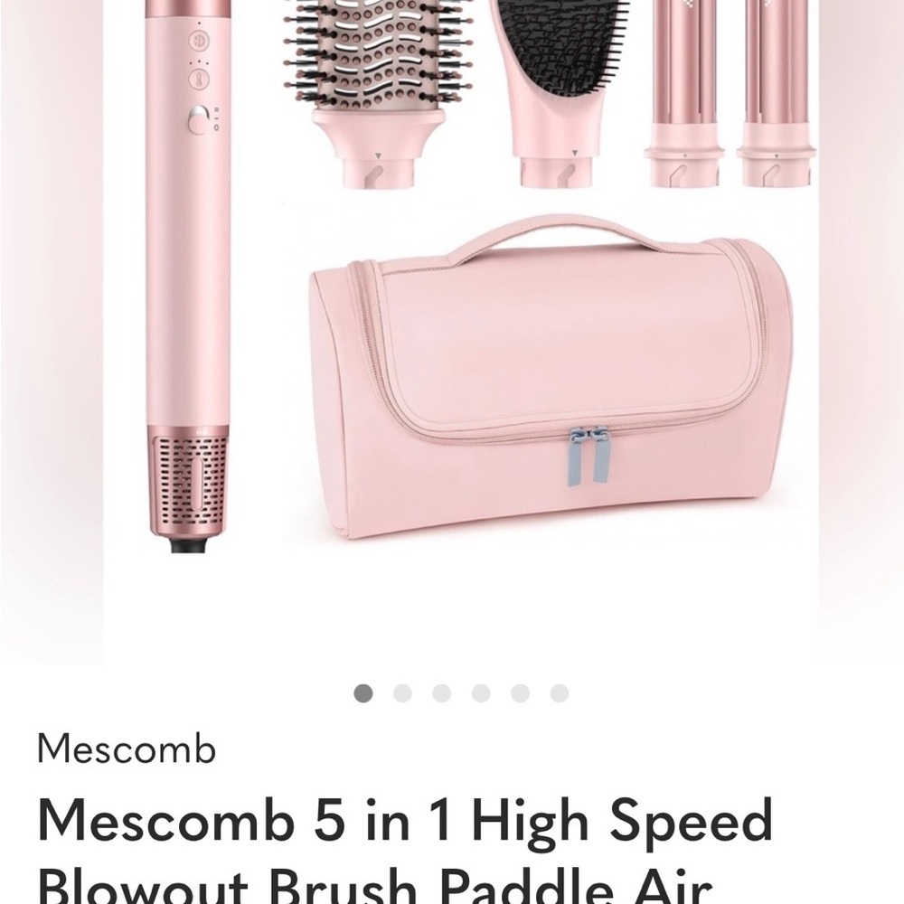 Pink 5-in-1 Hair Styling Tool Set